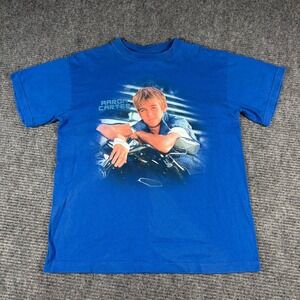 Vtg Winterland Aaron Carter Graphic Tee Youth XL Blue Excellent Y2K Pop Star